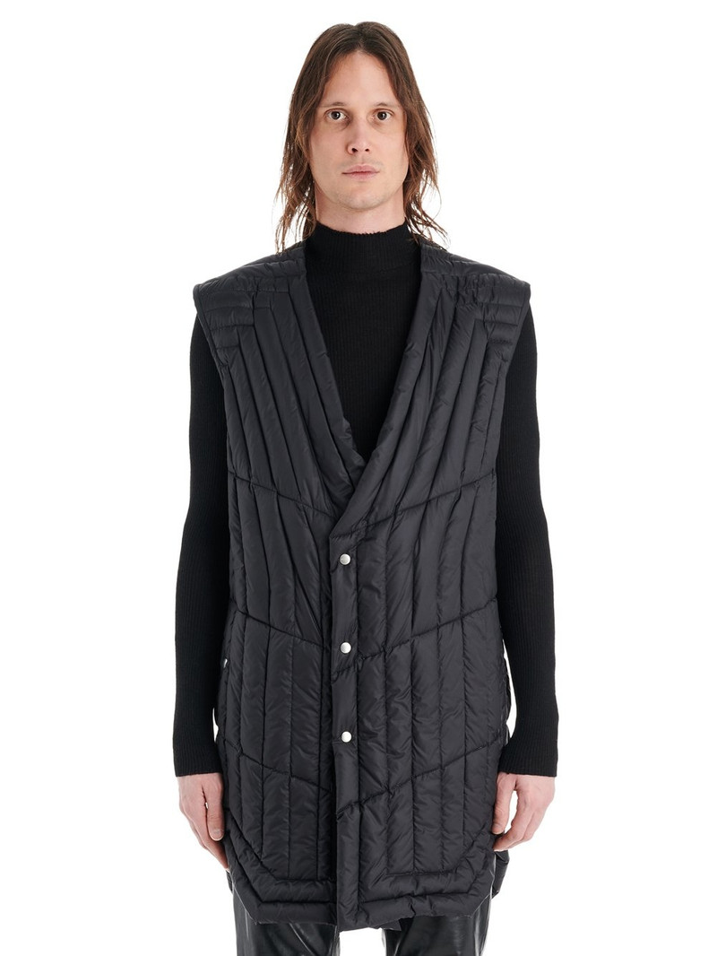 Black Quilted Liner Vest 1