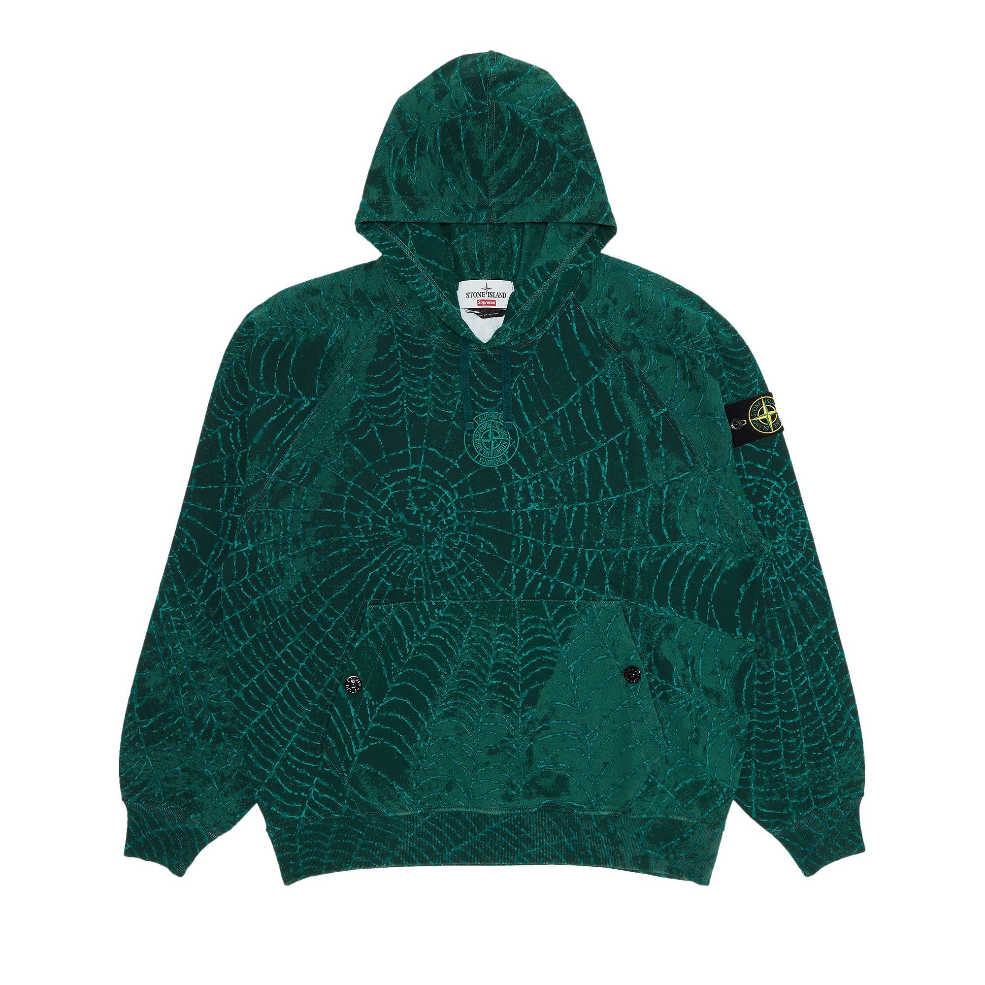 Supreme x Stone Island Hooded Sweatshirt 'Dark Green' - 1