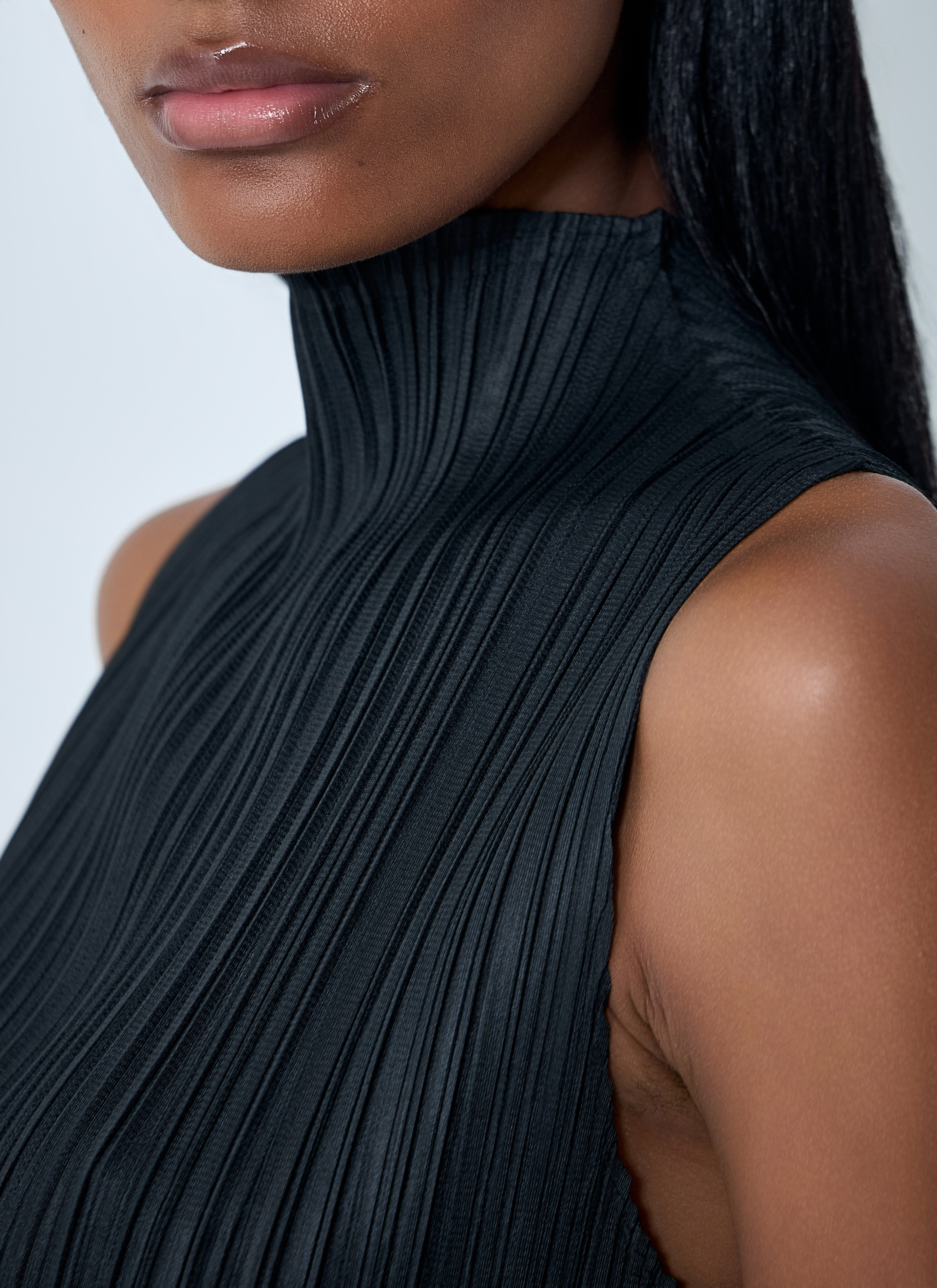 Pleated Wave Tunic Top - 5