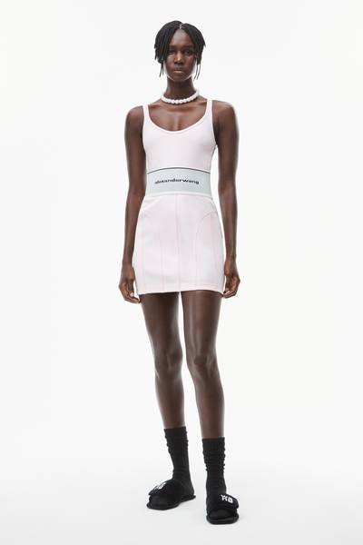 Alexander Wang LOGO ELASTIC DRESS IN RIBBED JERSEY outlook