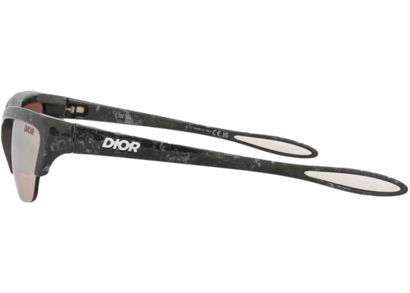 Dior Shield-Frame Injection Sunglasses Black Black Violet (DM40076U-60-05Y) - 3