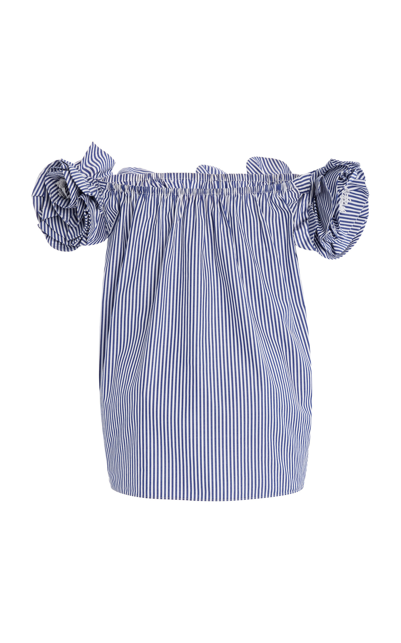 Ruffled Cotton Off-The-Shoulder Top white - 5