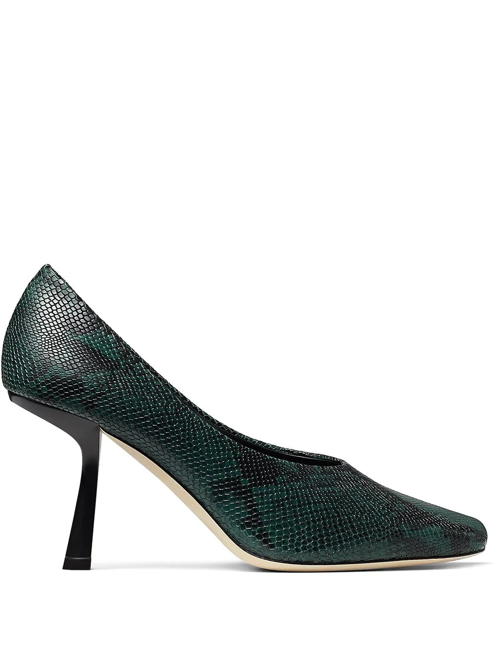 Marcela snake-effect 85mm pumps - 1