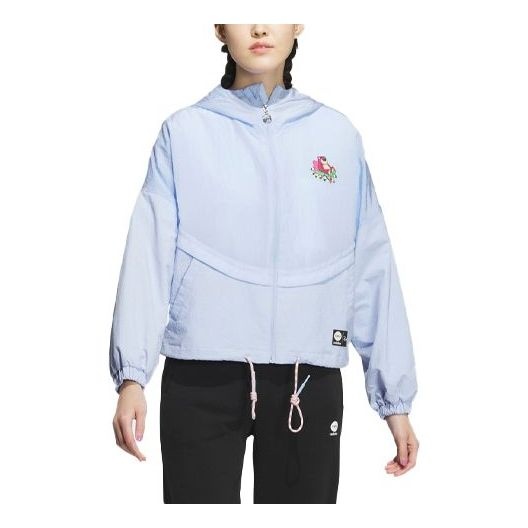 (WMNS) adidas Neo x Lotso Windbreaker Jacket 'Blue' IP4016 - 1