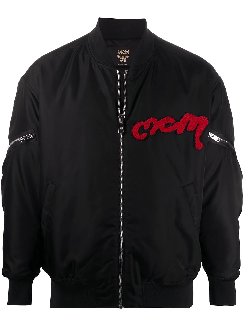 logo patch bomber jacket - 1