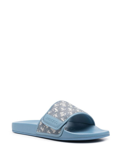 JIMMY CHOO Fitz monogram-jacquard slides outlook