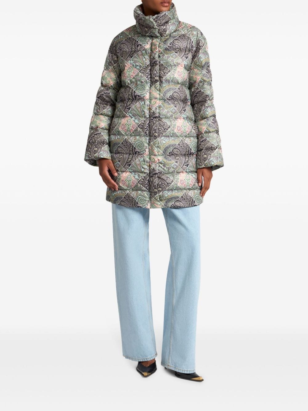 printed puffer jacket - 2