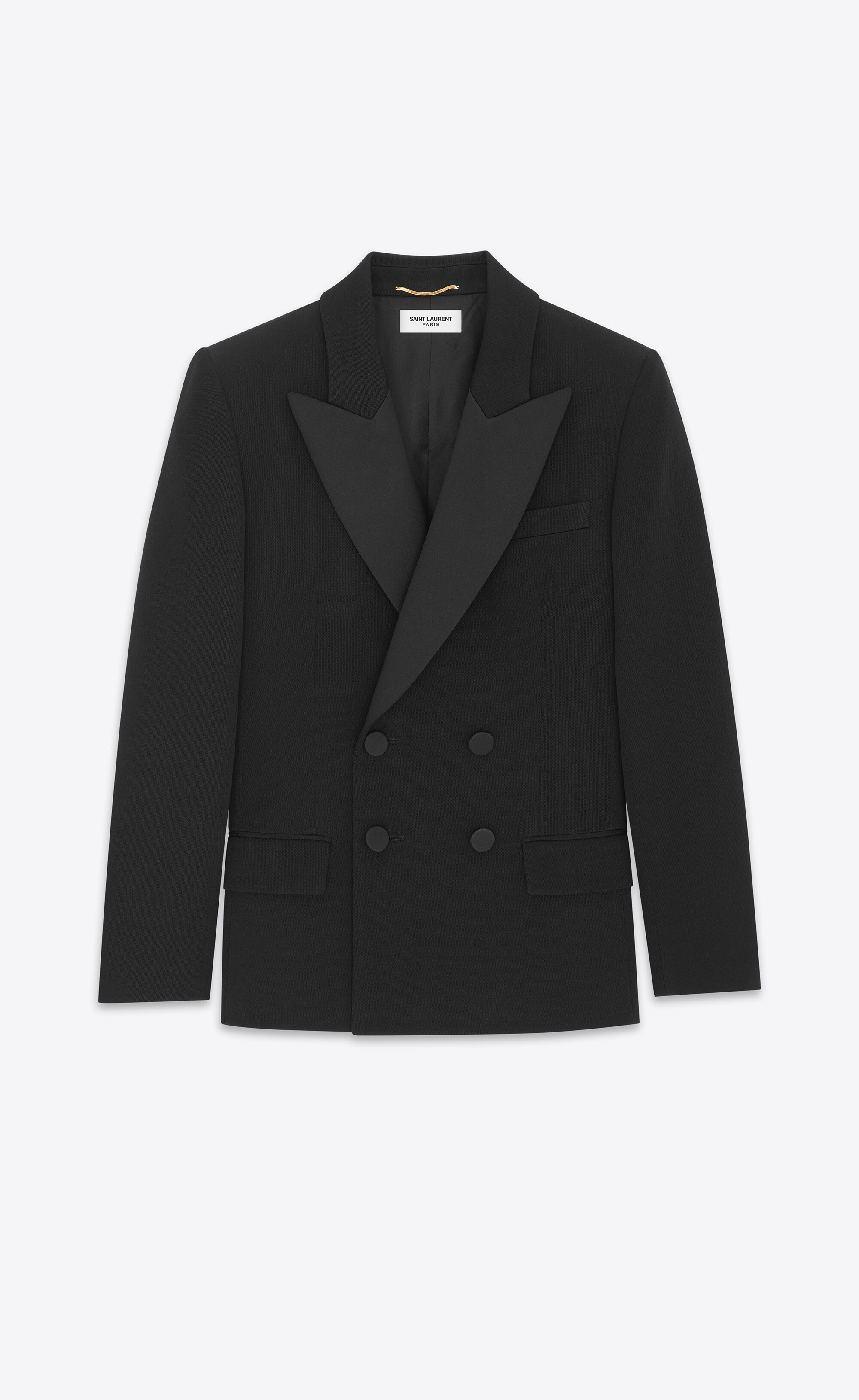 tuxedo jacket in grain de poudre - 1