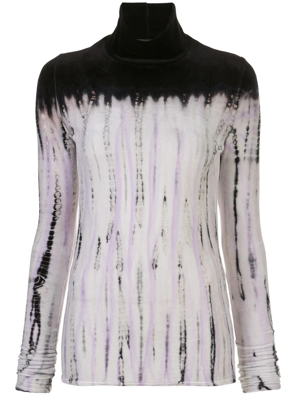 tie-dye velvet rollneck jumper - 1