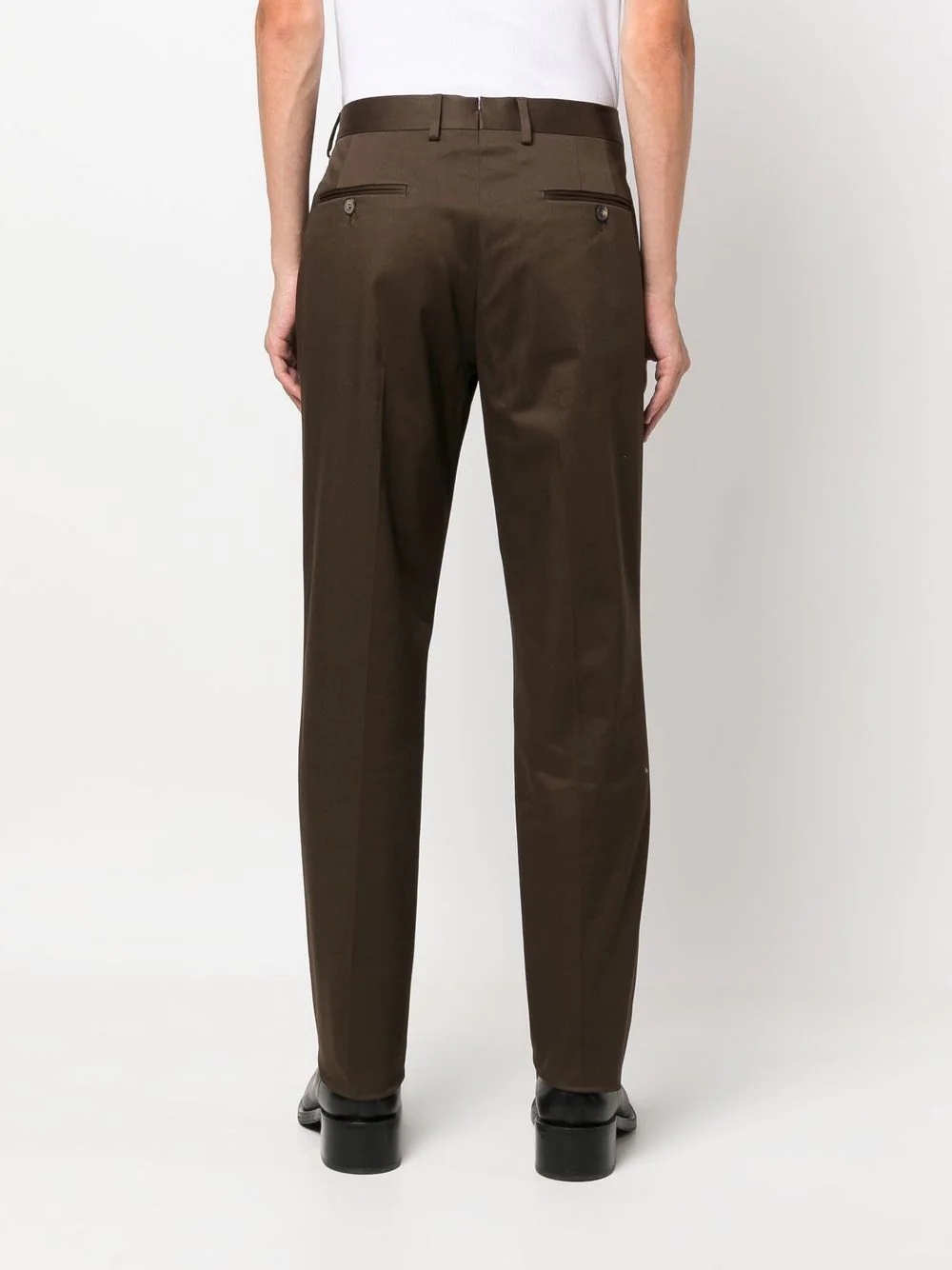 straight-leg tailored trousers - 4