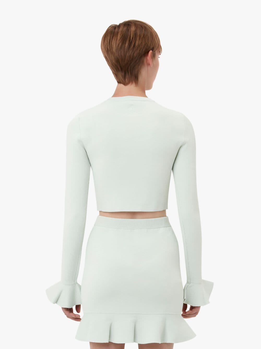CROPPED RUFFLED SLEEVE JUMPER - 3