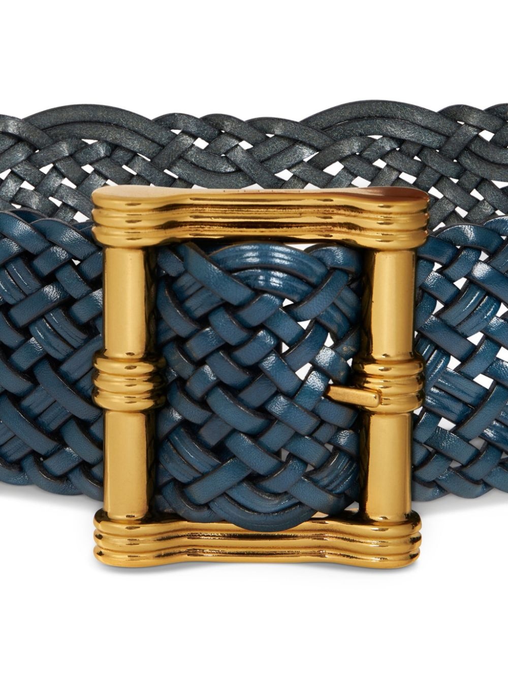 woven leather belt - 2