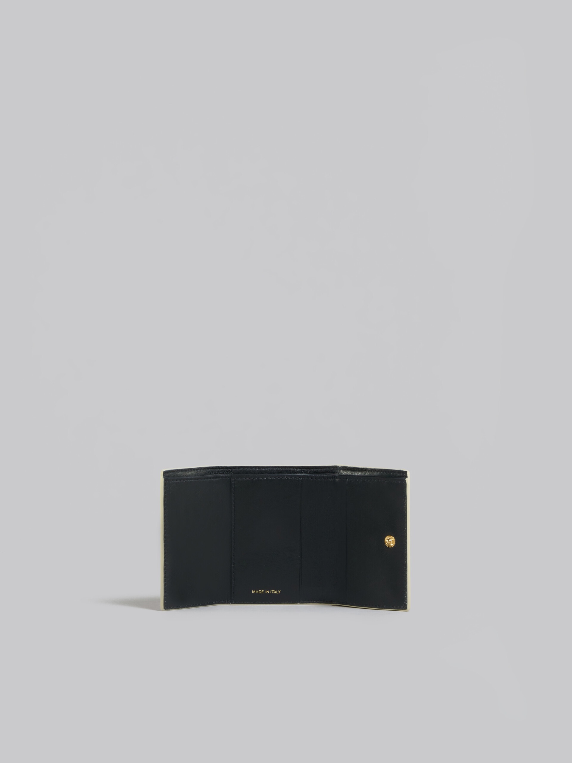 YELLOW SAFFIANO LEATHER TRI-FOLD WALLET - 2