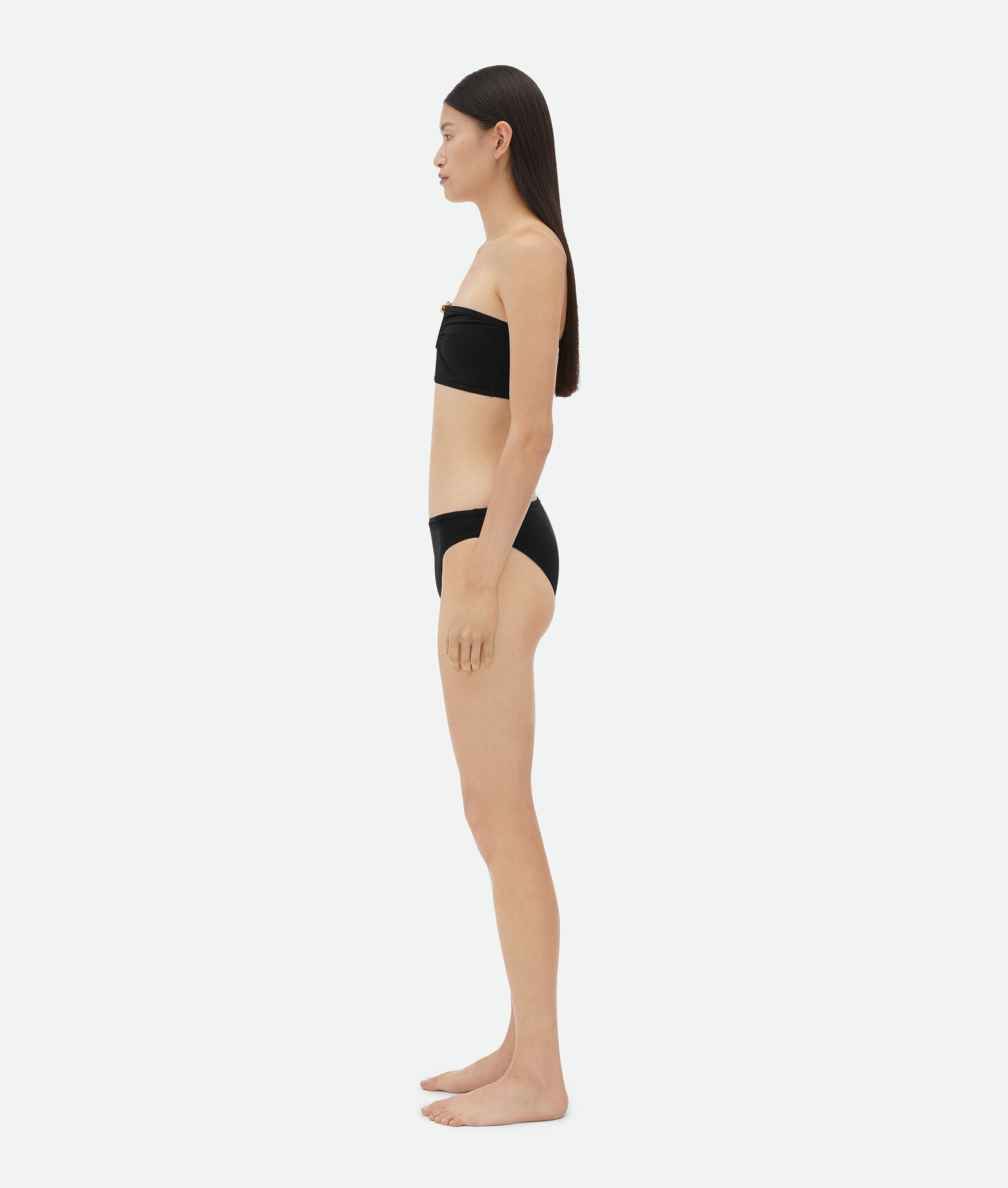 Stretch Nylon Bikini With Knot Ring - 2