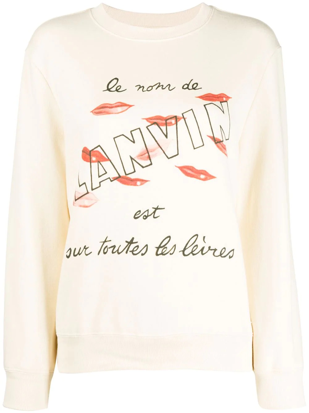 slogan print sweatshirt - 1