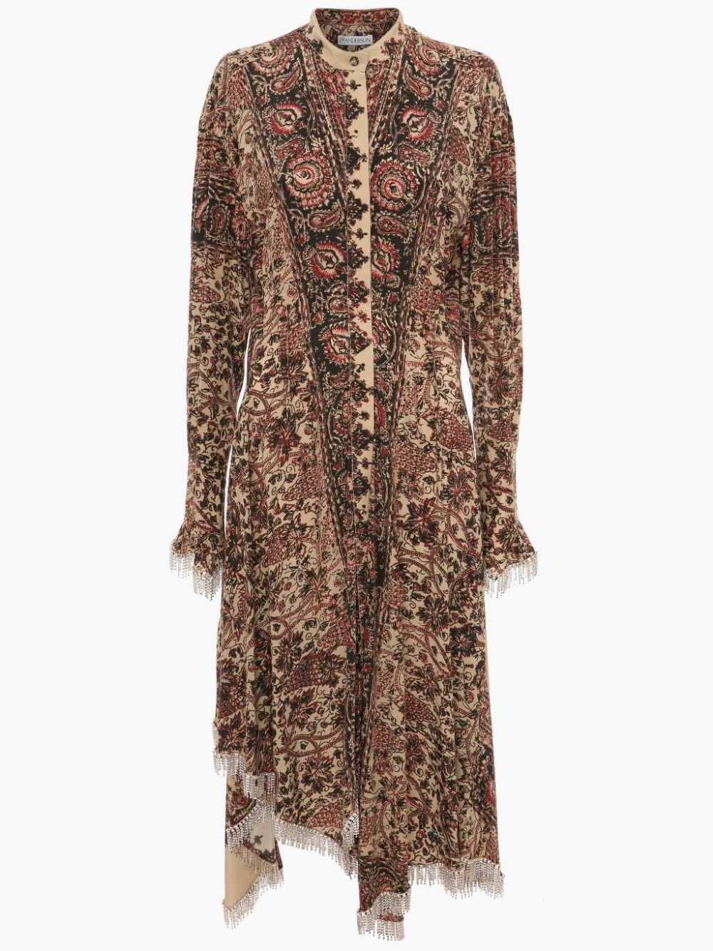 EMBELLISHED ASYMMETRIC SHIRT DRESS - 1