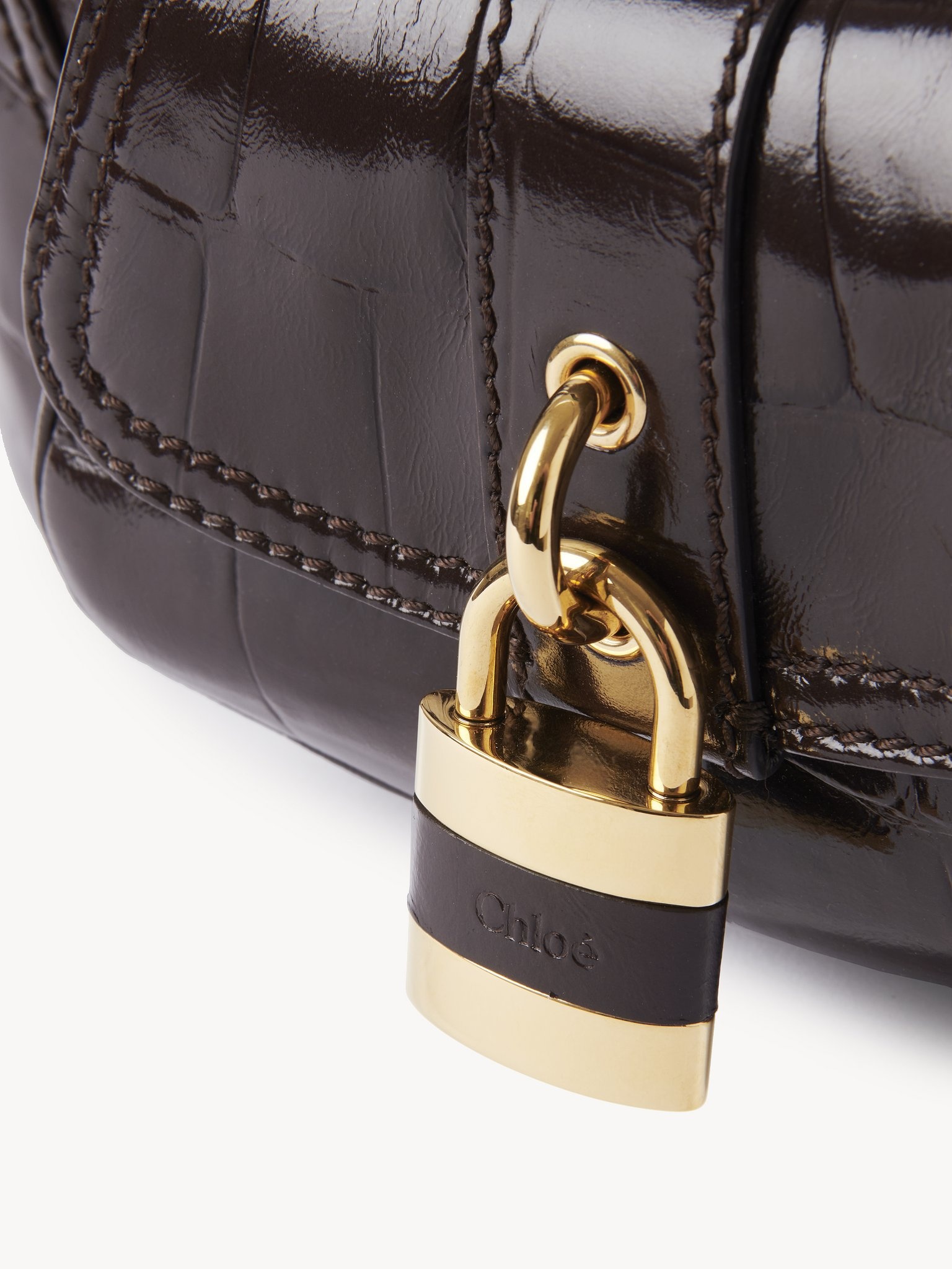 Chloé THE 99 SHOULDER BAG IN CROCO-EFFECT LEATHER | REVERSIBLE