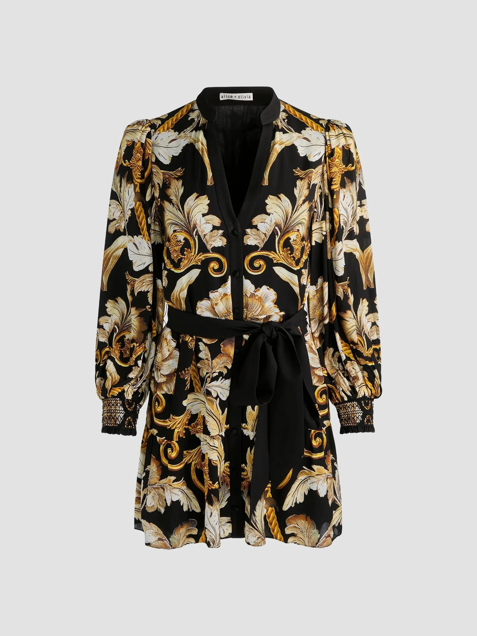 Women's Antonette Tiered Mini Shirtdress - Noir Elegance Offwhite - 1