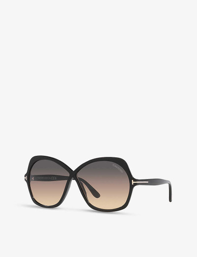 TOM FORD FT1013 round-frame acetate sunglasses outlook