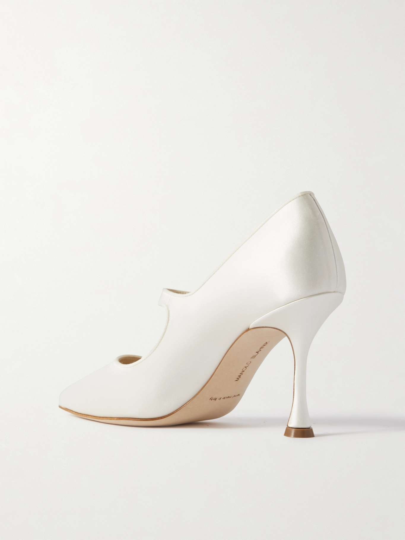 Campari Bridal 90 grosgrain-trimmed satin Mary Jane pumps - 3