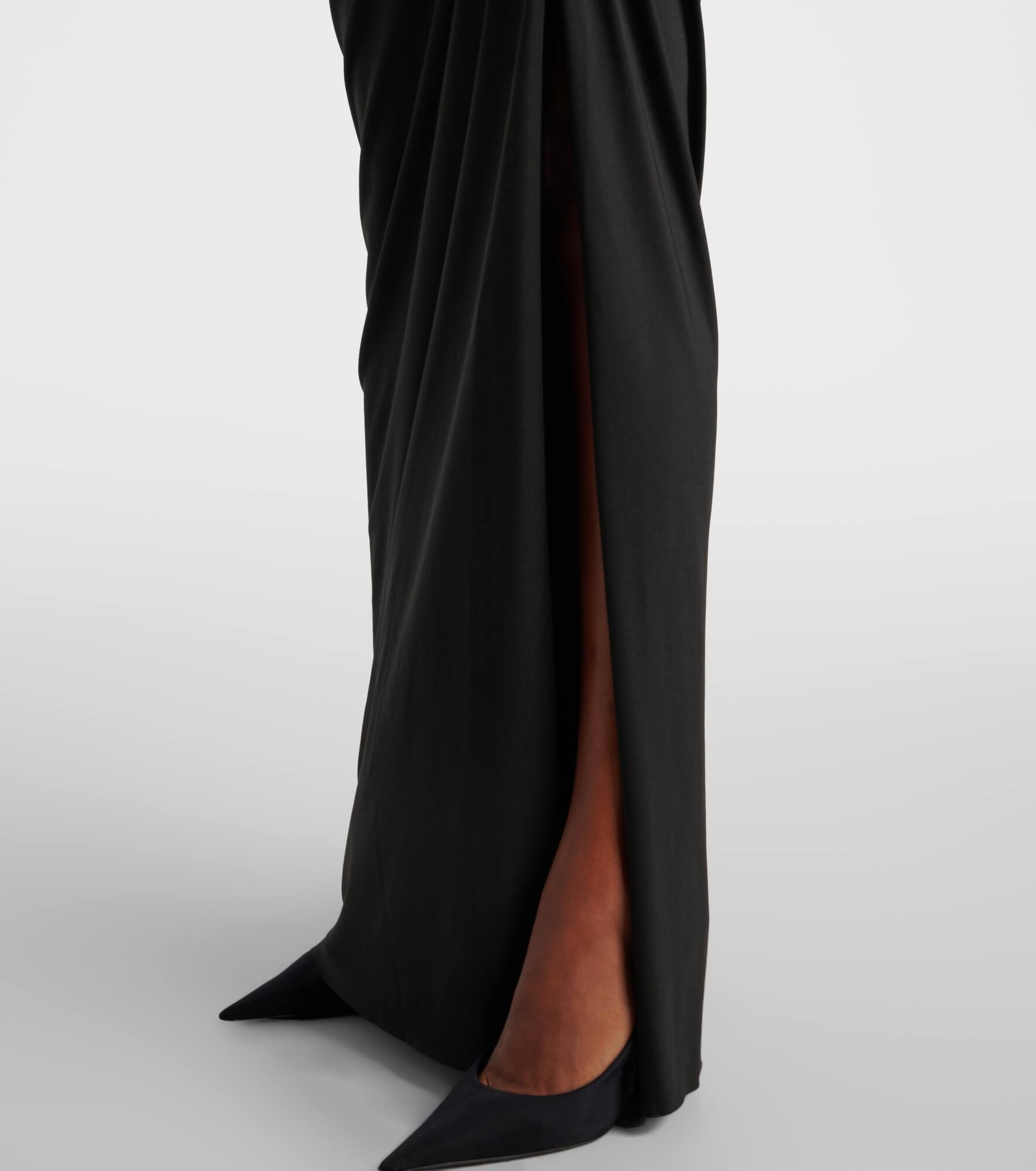 Ruched asymmetric gown - 7