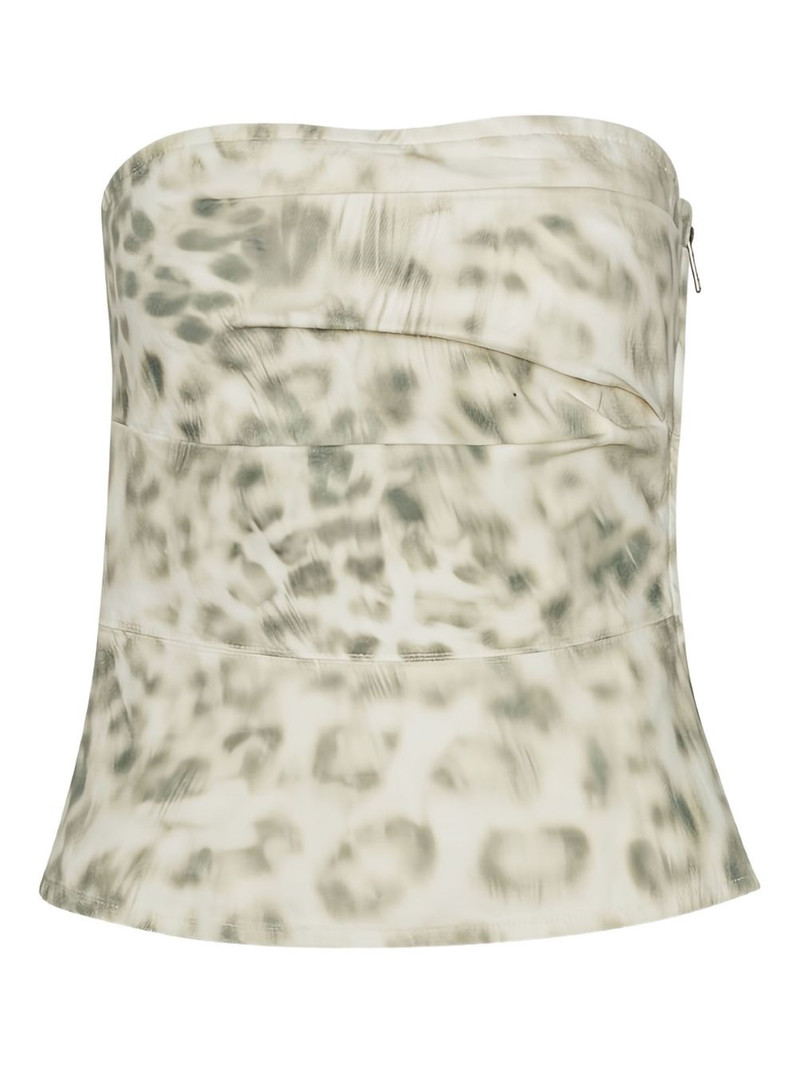 printed denim top 1