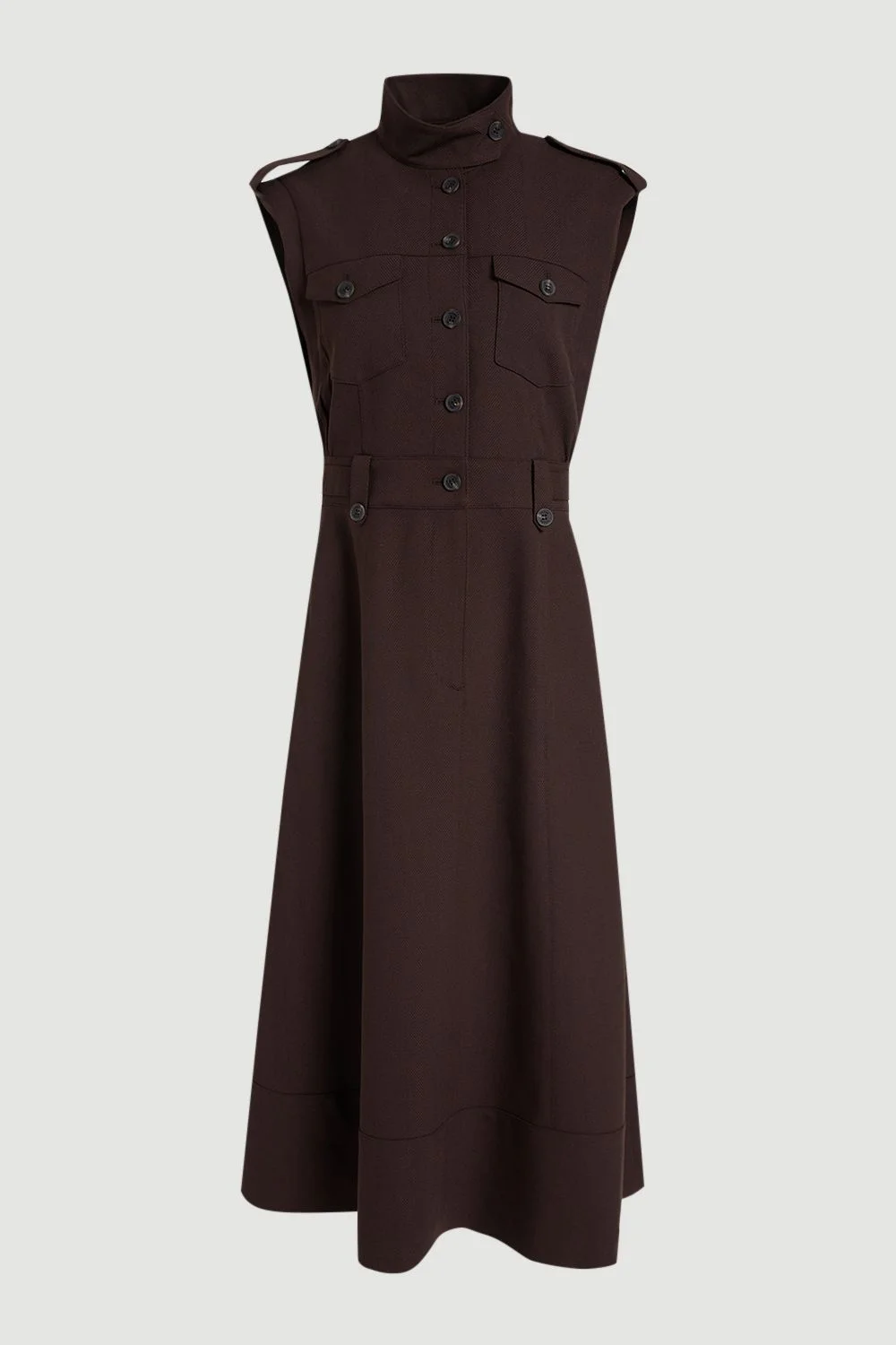 Petite Herringbone Texture Utility Dress - 1