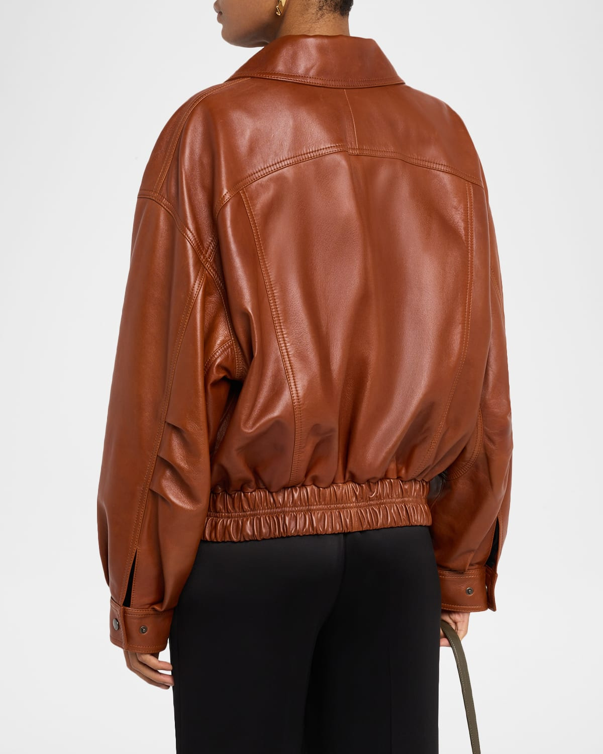 Oversized Leather Jacket - 3