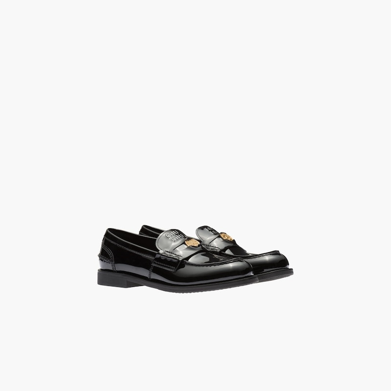 Miu Miu Patent leather penny loafers outlook