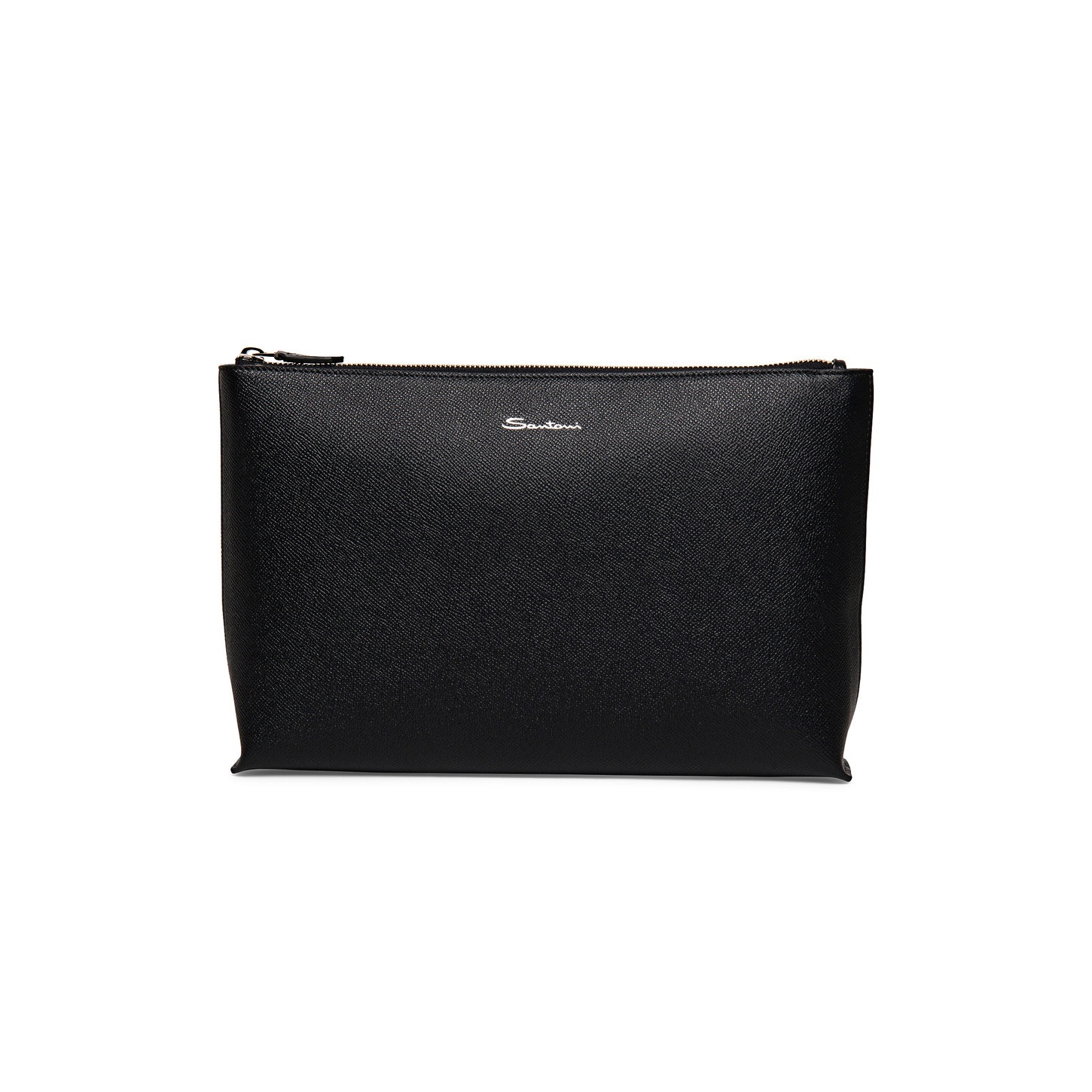 Black saffiano leather pouch - 1