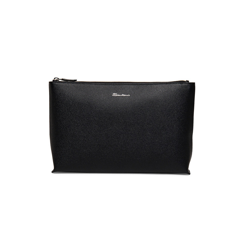 Black saffiano leather pouch 1