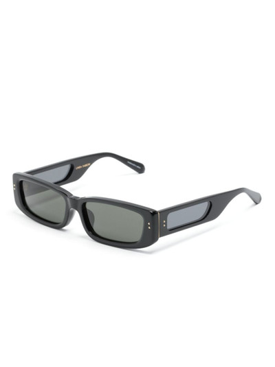 LINDA FARROW Talita rectangle-frame sunglasses outlook