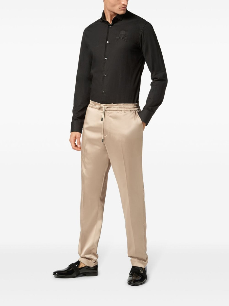 PHILIPP PLEIN satin tailored trousers outlook