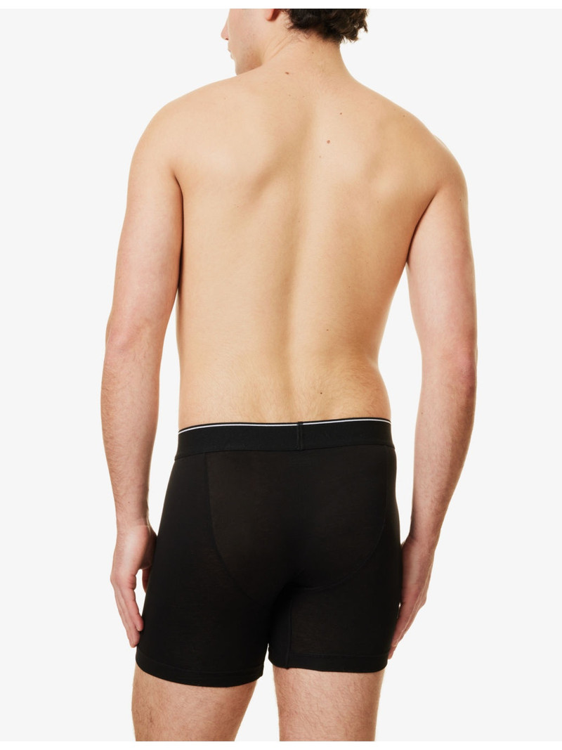 Diesel Branded-Waistband Pack of Three Stretch-Cotton Boxers outlook