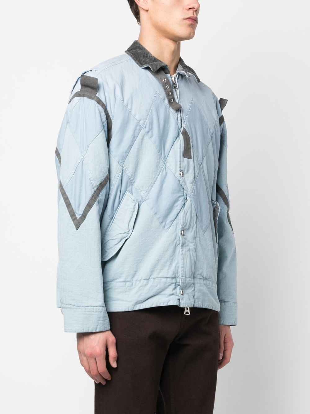 sacai Herringbone Blouson zip-up jacket | REVERSIBLE