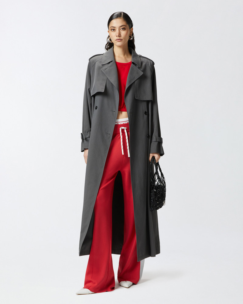 PINKO CLASSIC FADED COTTON TRENCH COAT outlook