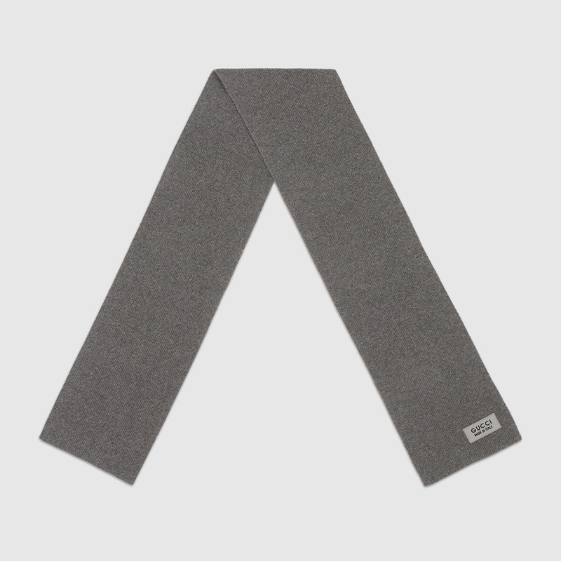 GUCCI Rib knit wool scarf outlook