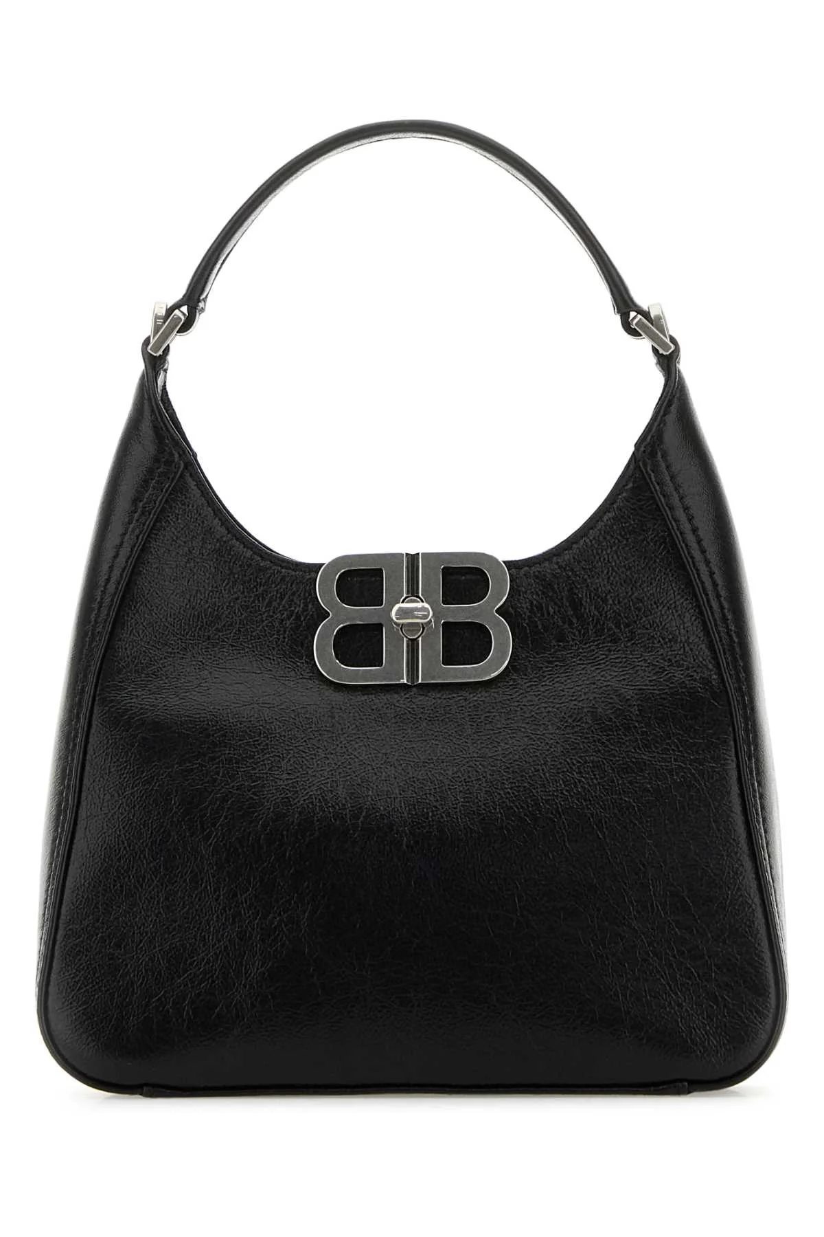 Balenciaga Women Black Leather Bb Soft Handbag - 1