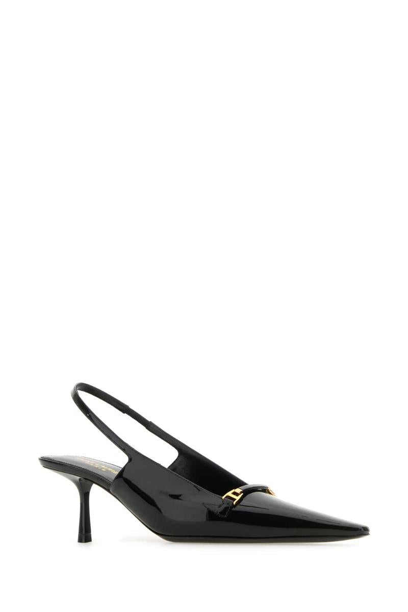 SAINT LAURENT blade slingback pumps in patent leather outlook