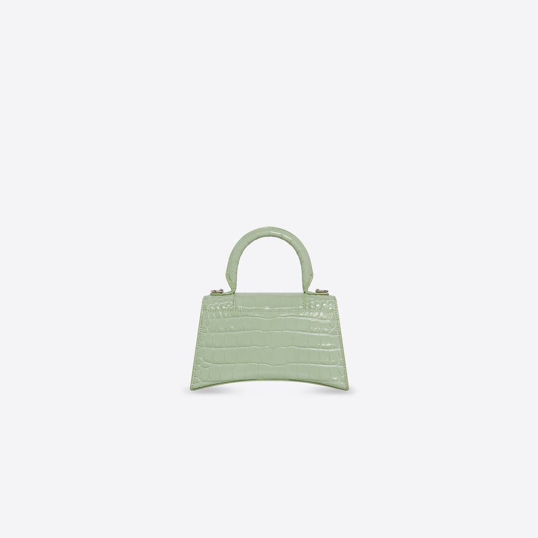 Women's Hourglass Xs Handbag Crocodile Embossed in Light Green - 2