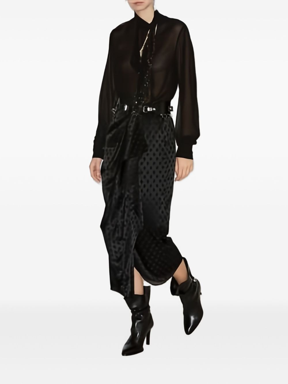 Breen polka-dot draped skirt - 2