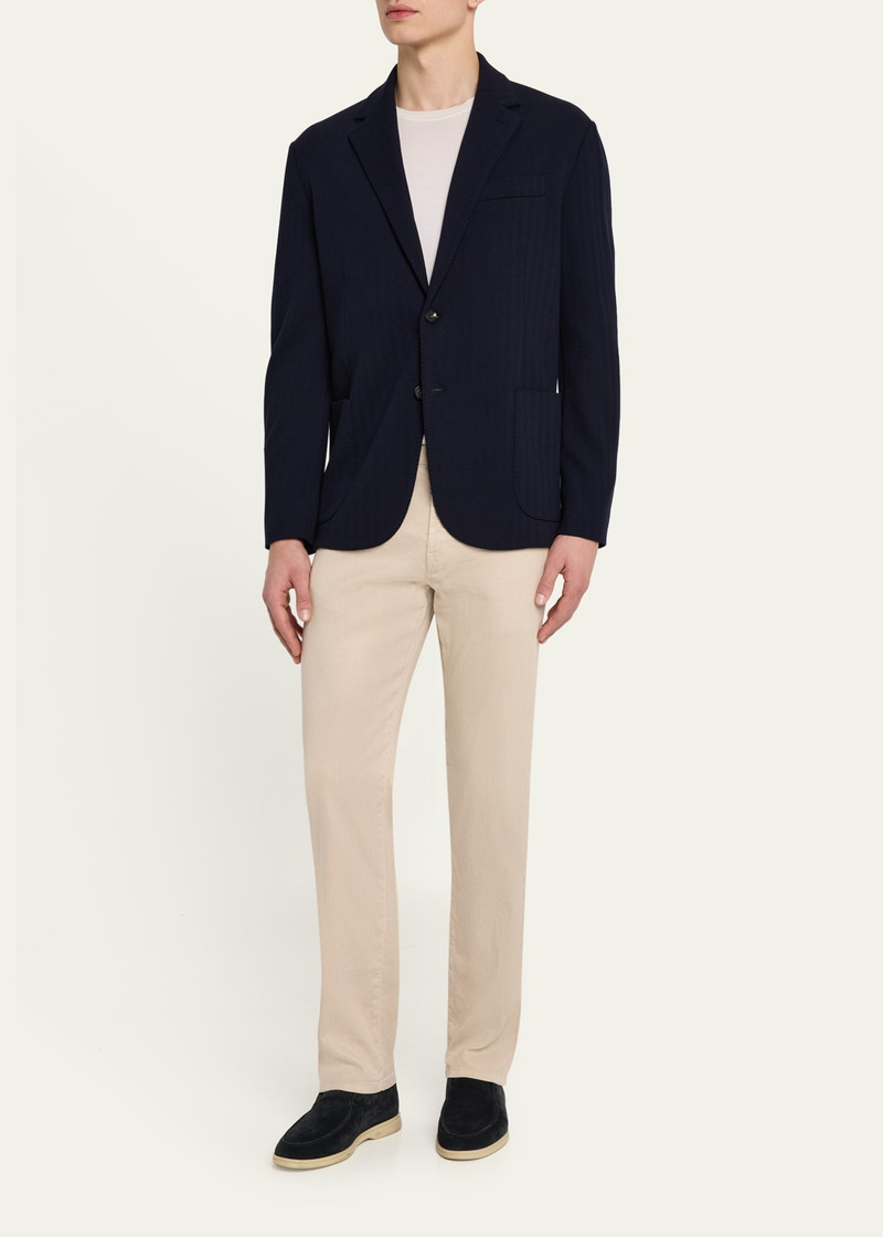 Loro Piana Men's Chevron Wool Sport Coat outlook