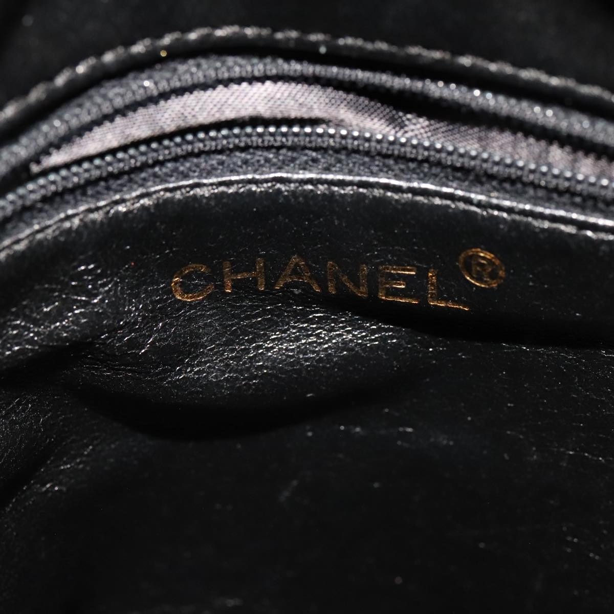 CHANEL Matelasse Hand Bag Suede Black CC - 15