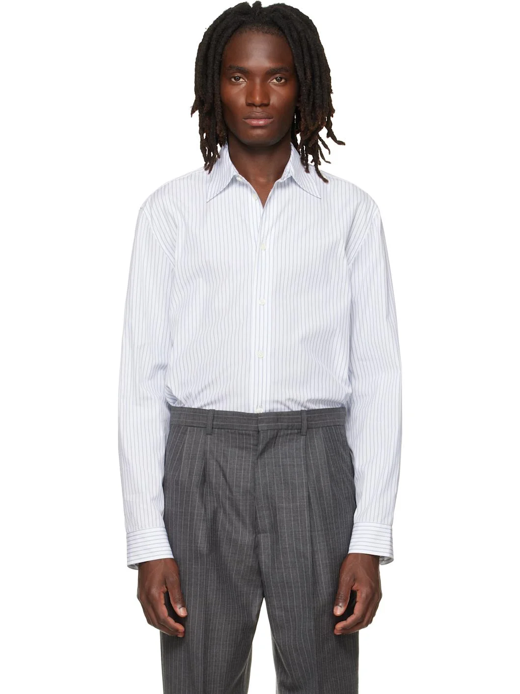 White Cotton Poplin Shirt - 1