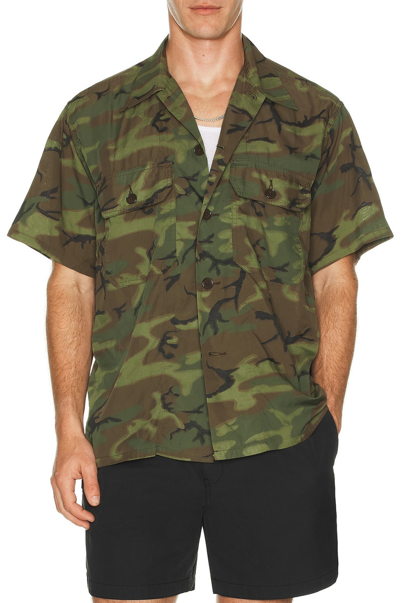 BEAMS PLUS Mil-Sht Mesh Camo Jacquard Mapping Print outlook