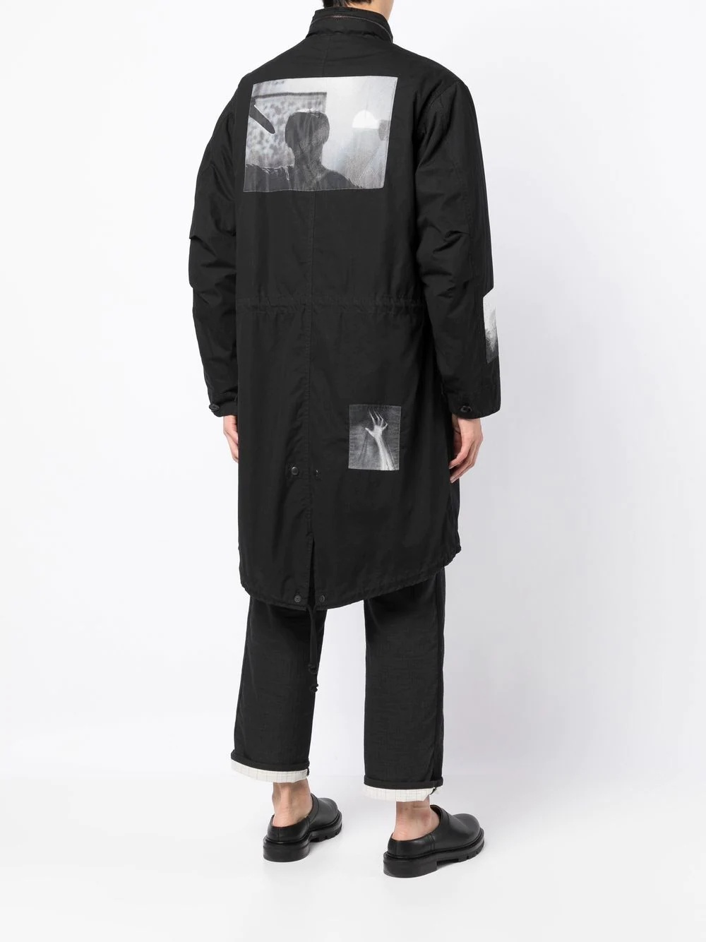 x Psycho graphic-patch coat - 4