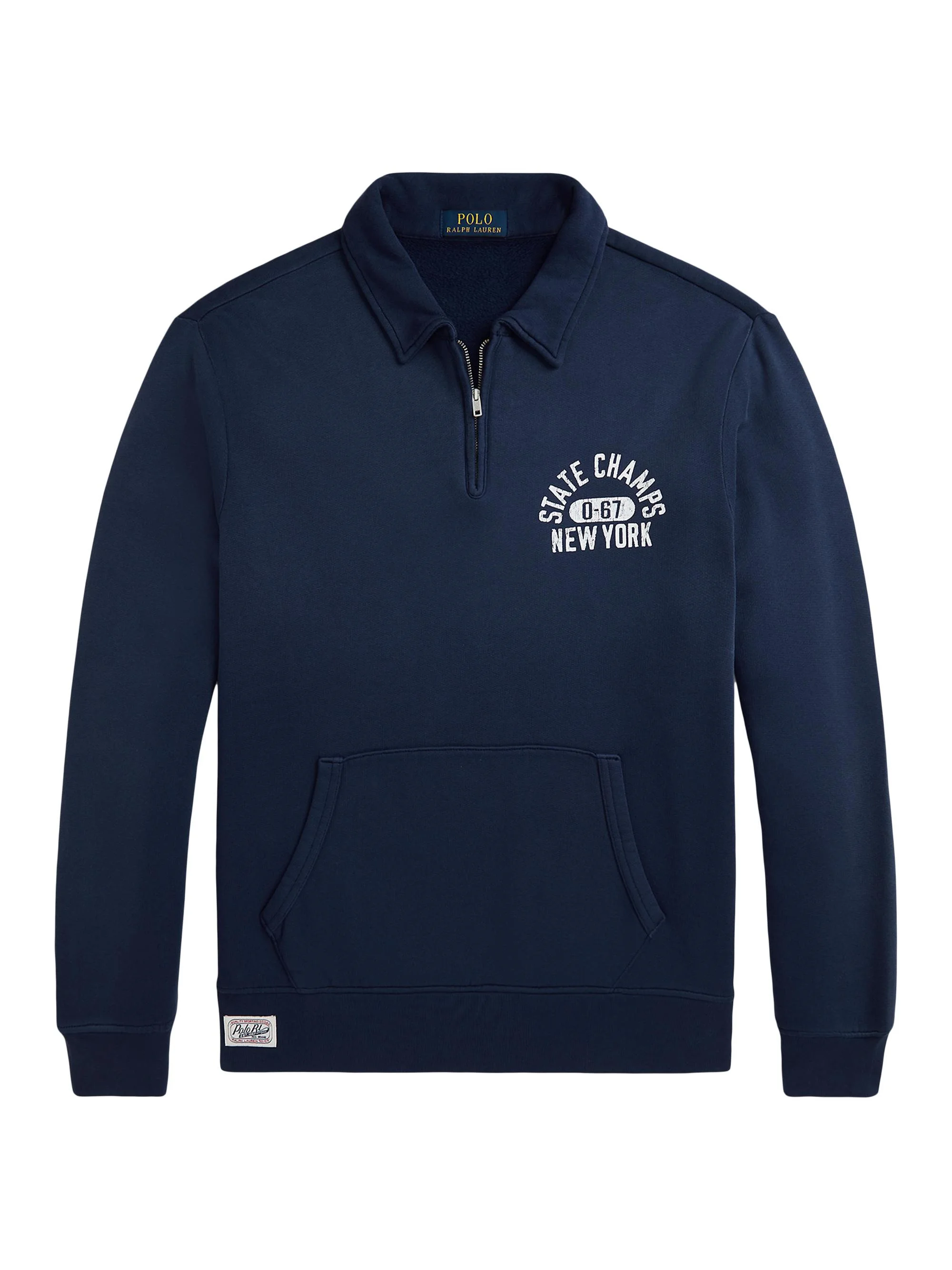 Men's Collegiate Quarter-Zip Sweatshirt - Cruise Navy - 1