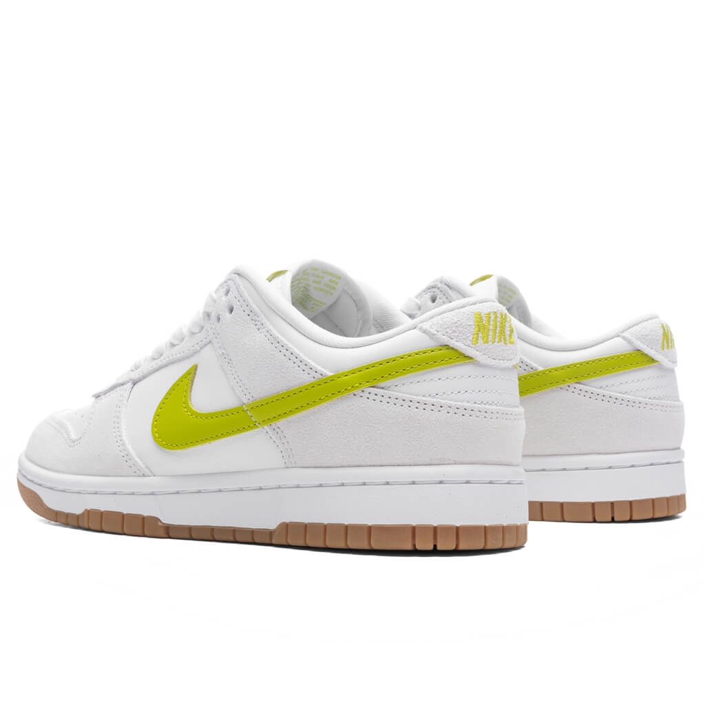 WOMEN'S DUNK LOW - WHITE/BRIGHT CACTUS/GUM YELLOW - 3