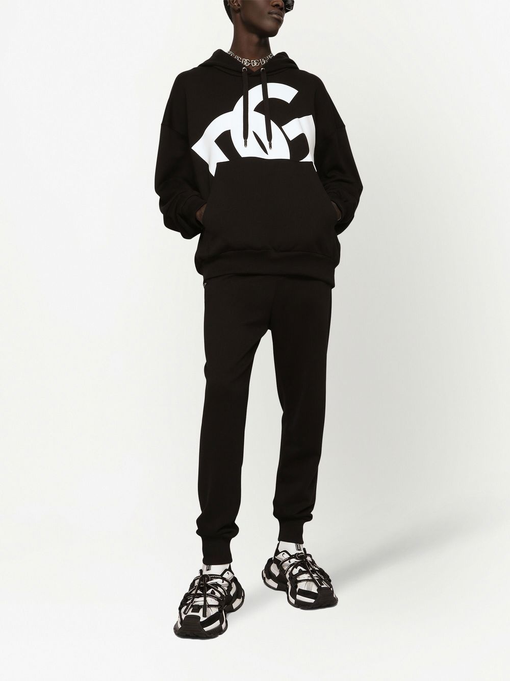 logo-print cotton track pants - 2