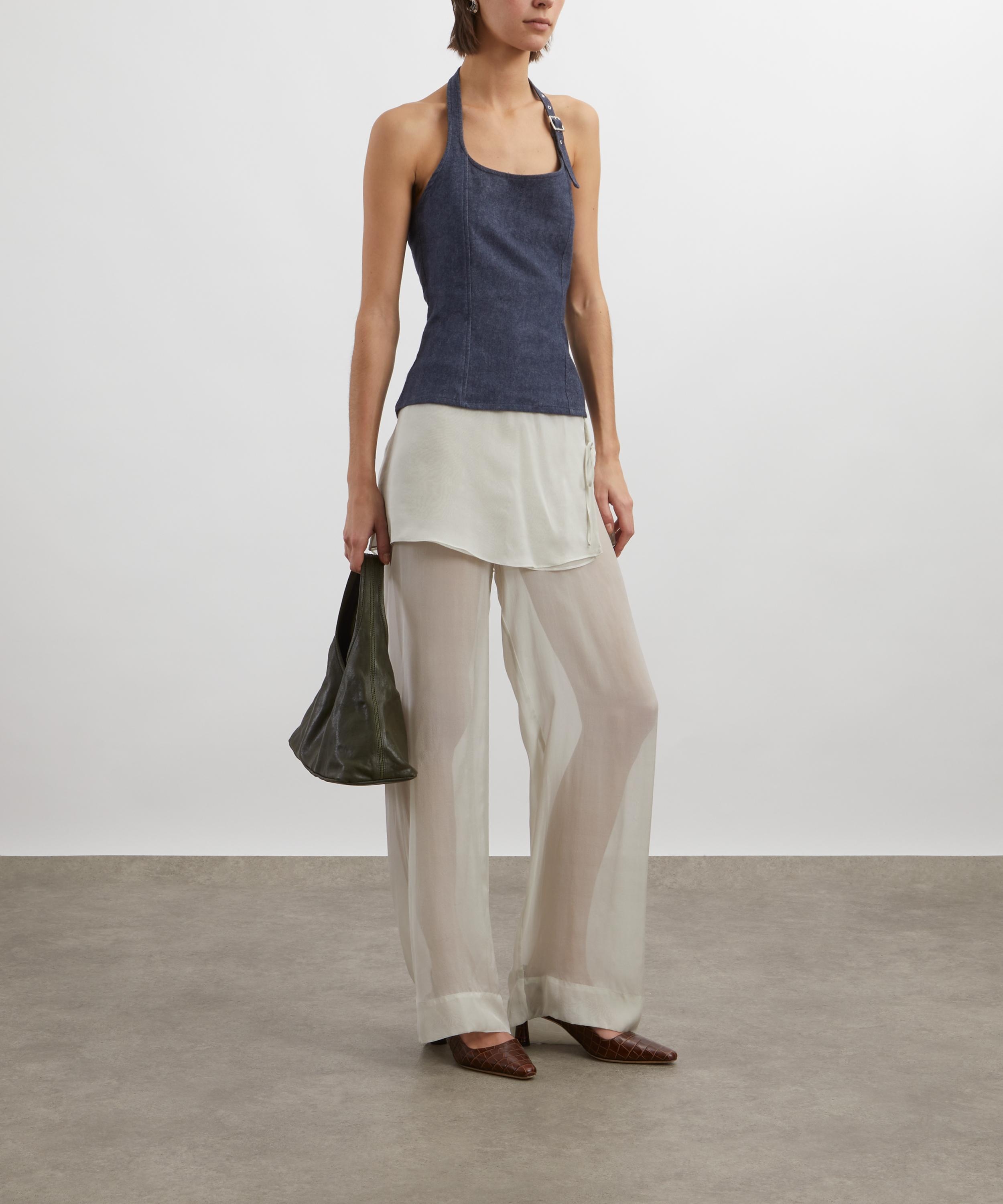 Galiena Denim Effect Halter Top - 2